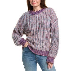 Color Block Womens  Pullover, Purple